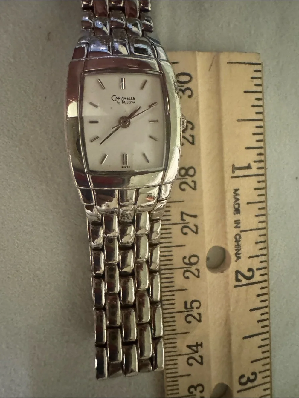 Vintage Caravelle by Bulova Silver Tone Ladies Bracelet Watch